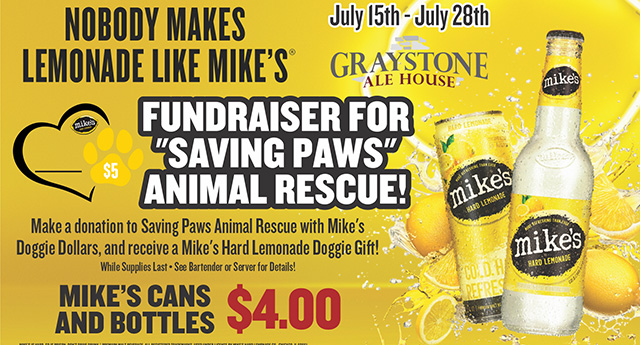 Graystone Ale House - Mike's Saving paws