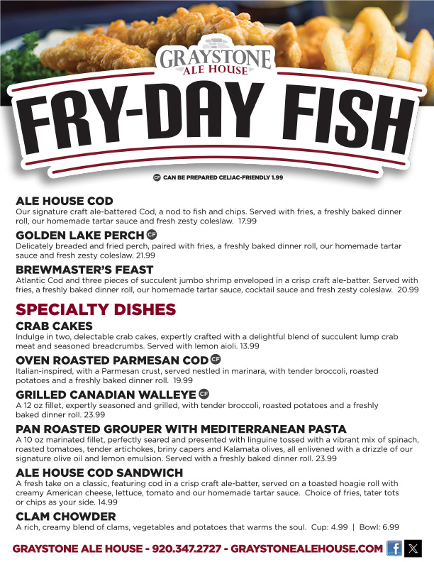 Graystone Ale House - Friday Fish Fry