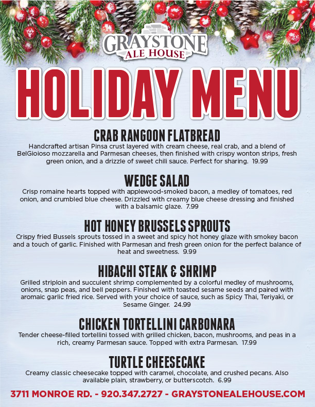 Graystone Ale House -  Winter Menu